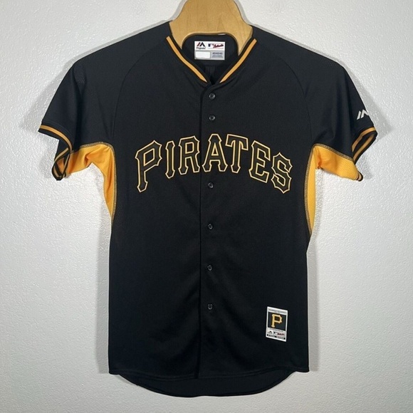 Majestic Other - Majestic Black and Gold Pirates Men's Jersey
